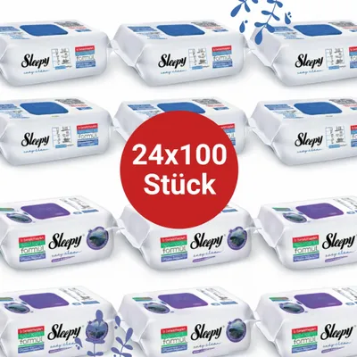 Produktbild von Sleepy Easy Clean Oberflächenreinigungstücher – 12x100 Montain + 12x100 Blau | Schnelle Pflege