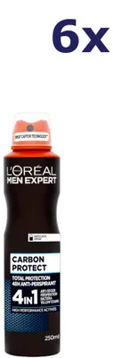Produktbild von 6x L'Oréal Men Expert deodorant Spray 250ml Carbon Extreme