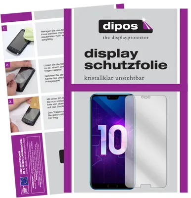 Produktbild von 2x Schutzfolie für Honor 10 klar Displayschutzfolie Folie Display Schutz dipos