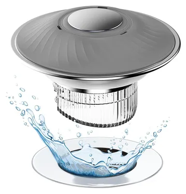 Produktbild von Abflusssieb Waschbecken Pop Up Abflussstopfen mit Edelstahl Filterkorb Grau 28-45 mm