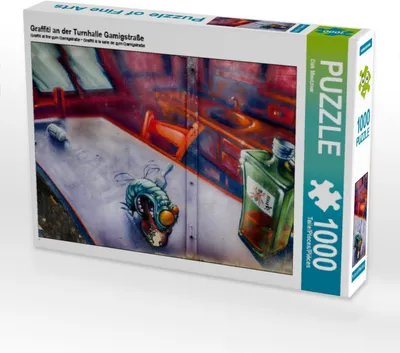Produktbild von Calvendo Graffiti an der Turnhalle Gamigstraße 1000 Teile Puzzle quer 640x480mm, Meutzner Dirk; 7281127