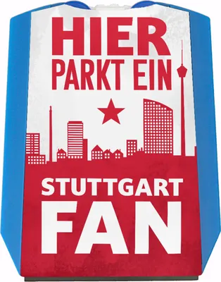 Produktbild von Hier parkt ein Stuttgart Fan Parkscheibe in Rot Weiß
