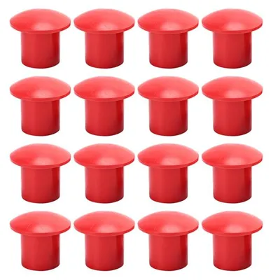 60 Sicherheitskappen für Bewehrungsstäbe, rot, PVC