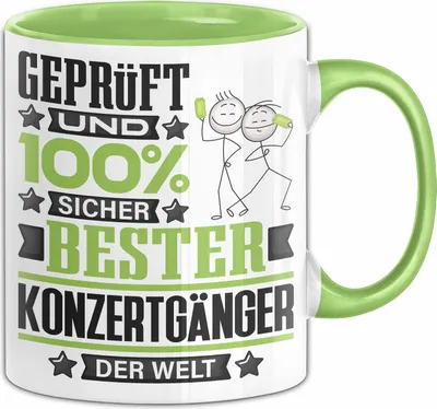 Produktbild von Konzertgänger Geschenk Lustiger Spruch für Konzertgänger Geschenkidee Bester Konzertgänger Der Welt (Grün)