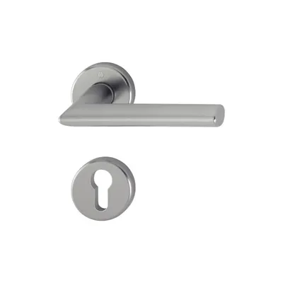 Produktbild von Hoppe Stockholm Rosettengarnitur F9 Aluminium Stahl 1140/42KV/42KVS, PZ Profilzylinder