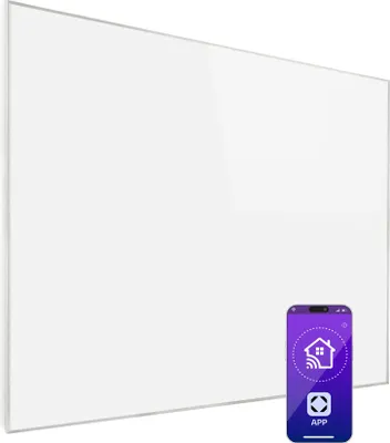Image de Klarstein Radiateur Infrarouge Mural Intelligent, Chauffage Infrarouge 1200W, Panneau Chauffant Infrarouge, APP Mobile, Radiateur Electrique Extra Plat, Salle de Bain, Sans CO2, Faible Conso d'Energie