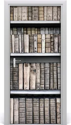 Produktbild von Tulup Türaufkleber 95x205 cm Dekorative Aufkleber Selbstklebend Wasserdichte Tapete Abnehmbar Schlafzimmer Wohnzimmer Wohnkultur - Bücherregal