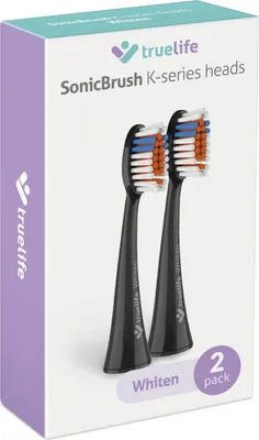 Zdjęcie produktu dla TrueLife SonicBrush K-series Whiten Black 2 pack, wymienne końcówki wybielające, wskaźnik zużycia, kompatybilne z SonicBrush K-series