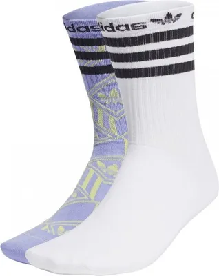 Obrázek produktu pro Adidas Uni ponožky Trefoil Double Pack White/Purple Velikost 46-48