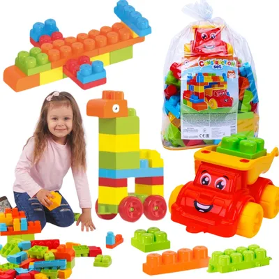 Produktbild von Baukasten Bausteine Kipplader Plattform Mit Rädern Farben 6832
