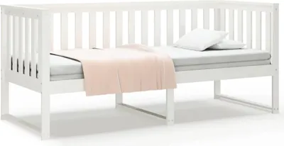 Obrázek produktu pro vidaXL Denní postel bez matrace bílá 75x190 cm z masivního borovicového dřeva