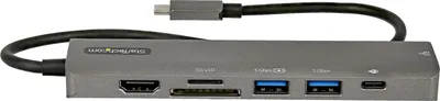 Obrázek produktu pro StarTech.com DKT30CHSDPD1, Kabel, USB 3.2 Gen 1 (3.1 Gen 1) Type-C, 100 W, 2.0b, 10,100,1000 Mbit/s, Černá, Šedá