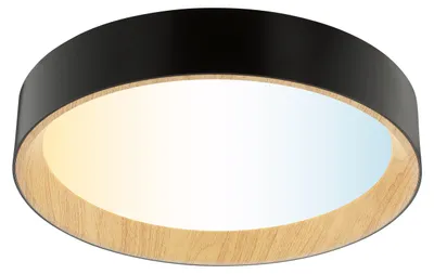 Produktbild von Brilliant LED Deckenleuchte Larios Ø 39 x 7,7 cm warmweiß-kaltweiß holz schwarz