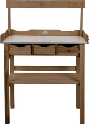 Productafbeelding van Esschert Design plantentafel met lade en opbergruimte, bruin