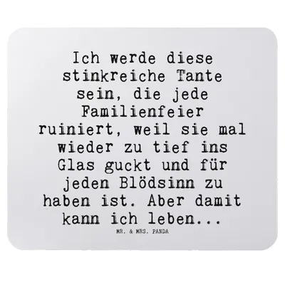 Produktbild von Mr. & Mrs. Panda Mouse Pad Ich werde diese stinkreiche... - Aquarellblau - Geschenk, Mauspad, Neffe, Freundin, Frauen, Sprüche, Frau, laptop, Mousepad, Tante, Familie, pc