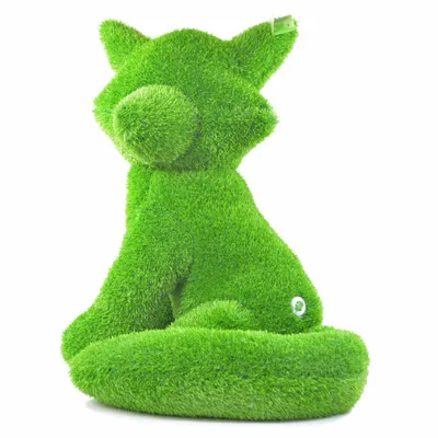 Produktbild von AniPlants, Grasfigur, "Fuchs" sitzend, Gartendeko, 80cm