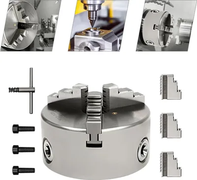 Immagine prodotto di Mandrino a tre ganasce - Mandrino autocentrante - Ø125 mm - Manuale - Grigio