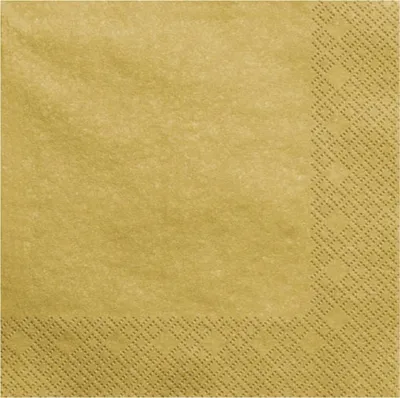 Zdjęcie produktu dla Paw Serwetki Złote 20szt. 33x33cm okolicznościowe Świąteczne Boże Narodzenie