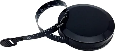 Produktbild von Maßband für Körpermaße, Schneiderkleidung $ Schwarzes rundes Maßband mit Kunststoffschale, 1,5 m, automatisch einziehbares weiches Band, Mini-Lineal $ 1,5 m Maßband, ein kleines Messwerkzeug für die Tasche, das man überallhin mitnehmen kann