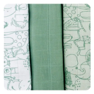 Immagine prodotto di xkko pannolini in cotone Old Times Organic set da 3 verde granito