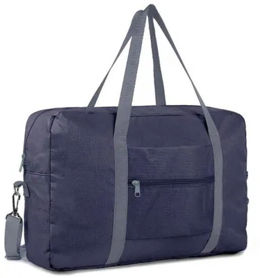 Produktbild von Reisetasche großes Nylongepäck für Geschäftsreisen, marineblaue Reisetasche mit Schultergurt