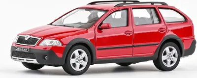 Zdjęcie produktu dla Skoda Octavia II Combi Scout (2007) - Czerwona Corrida ABREX 1:43