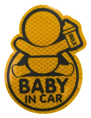 Image de Dekor samolepící BABY IN CAR žlutý