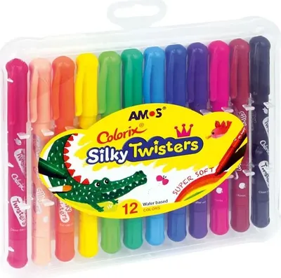 Produktbild von AMOS Silky Twisters Drehstifte, 12 Farben