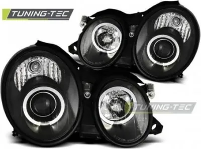 Produktbild von Scheinwerfer Angel Eyes passend für Mercedes CLK W208 Bj. 97-02 Schwarz
