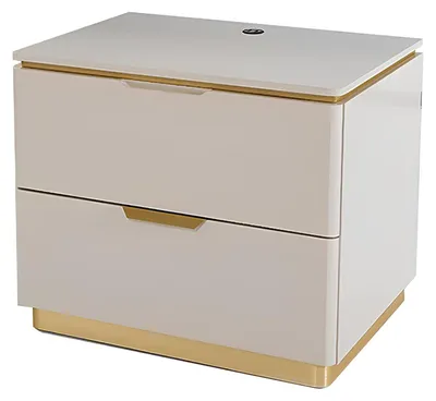 Produktbild von Bett Doppelbett 2x Nachttische Holz Design Betten Schlafzimmer Polster 3 tlg Set