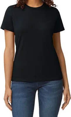 Image de Gildan 65000L | T-shirt Softstyle® Midweight WomenŽs pour femme - Couleur : Pitch Black - Taille : M
