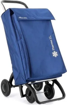 Produktbild von Rolser Einkaufstrolley Thermo MF XL mit 4 leichtgängigen Rädern - Kompakter, Faltbarer Einkaufswagen für Lebensmittel und Tiefkühlwaren - Wasserdichter, Abnehmbarer Polyesterbeutel