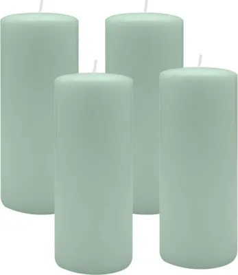 Produktbild von 4er Set Adventskranzkerzen Seafoam Seegrün Ø 70 x 180 mm