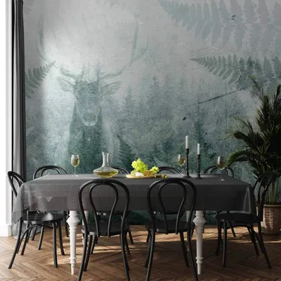 Produktbild von Vlies Fototapete - Deer in Ferns - Third Variant 300x210 cm Tiere b-C-10020-a-c