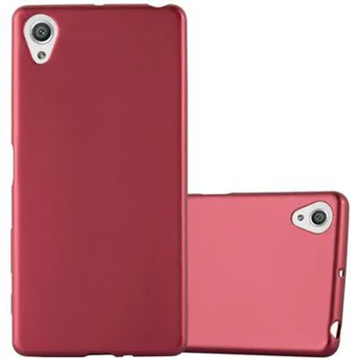 Produktbild von Cadorabo Schutzhülle für Sony Xperia X Hülle in Rot Handyhülle TPU Silikon Etui Cover Case