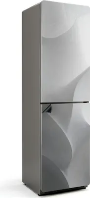 Zdjęcie produktu dla Fale abstrakcyjnych kształtów - osłona magnetyczna na lodówkę - folia dekoracyjna magnetyczna do kuchni - magnes na lodówkę deco - samoprzylepna tablica magnetyczna - folia magnetyczna na drzwi lodówki - 60x205 cm