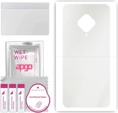 Produktbild von apgo Rückseite Schutzfolie, Skin, kompatibel mit Vivo Y51 (2020), Hinten Displayschutzfolie aus Vinylfolie, kratzfest, einfache Montage - Matt Transparent