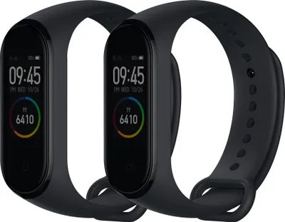 Produktbild von kwmobile 2x Uhrenarmband für Xiaomi Mi Band 4 / Mi Band 3 Armband - Fitnesstracker Band Set aus TPU Silikon - Ersatzarmband Smartwatch - Schwarz