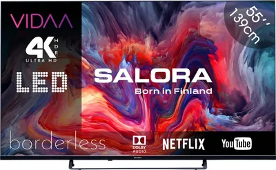 Produktbild von Salora FOD55UV – 4K-Fernseher – 55-Zoll-Fernseher – Smart-TV – Randlos – Smart-TV 55 Zoll – Schwarz