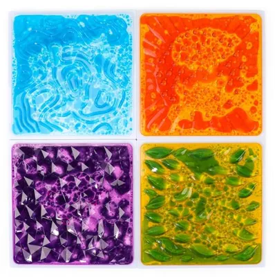 Produktbild von Stimove sensorische Bodenkacheln Set - 3D Textur und Flüssigkeit