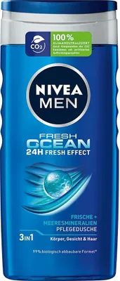 Produktbild von NIVEA Fresh Ocean, Duschgel, 250 ml, Erwachsene, Männer, Körper & Haar, Universal