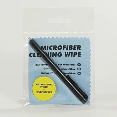 Produktbild von Touchpen, kapazitiv, Metall, für iPad und Tablet + Mikrofasertuch, Logo