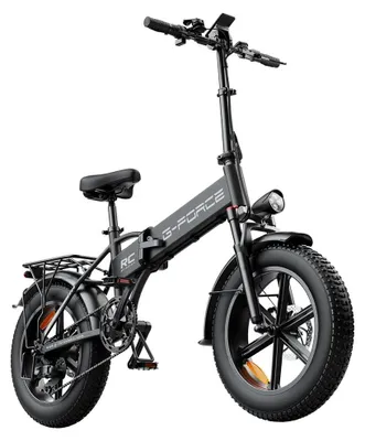 Immagine prodotto di Bicicletta elettrica - Fatbike pieghevole RC - Batteria al litio da 48 V e 20 Ah - Motore brushless da 250 W - Pneumatici da 51 cm - Due posti - Nero