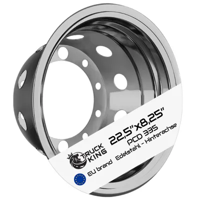 Produktbild von TruckKing Radkappe 22,5"x8,25" Edelstahl Radzierblende Radblende LKW Hinterachse PDC 335