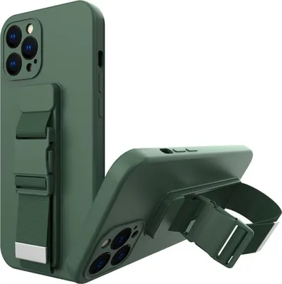 Immagine prodotto di Custodia in gel con cordino per borsa a catena Samsung Galaxy S21+ 5G (S21 Plus 5G) Verde scuro