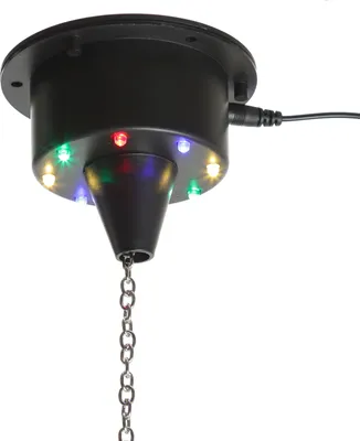 Spiegelkugel Motor mit bunten LED bis 20cm Discokugel-  MBM-203RGBW - Drehmotor