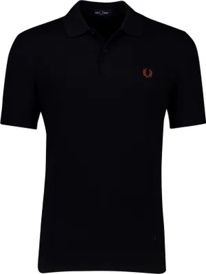 Obrázok produktu pre Polokošeľa Fred Perry čierna jednofarebná piké bavlna