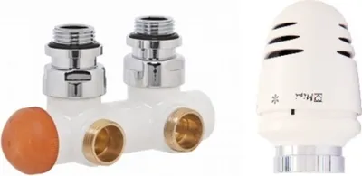 Produktbild von XIMAX Design Mittenanschlussgarnitur Deluxe Typ H, in Weiss "Eckvariante", 070428