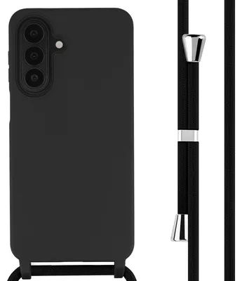 Image de Étui en silicone avec cordon pour Samsung Galaxy A27 (5G) - Noir