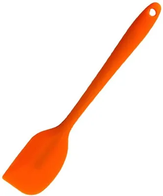 Produktbild von Unyqoos® Oranger Silikonspatel – hitzebeständig & spülmaschinenfest, vielseitiger Küchen- und Backspatel zum Rühren, Schaben und Glasieren